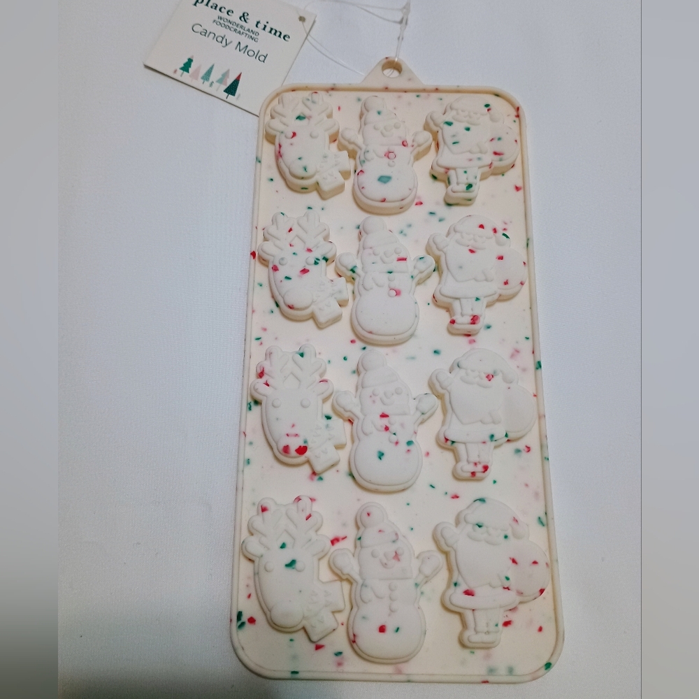 Festive Holiday Silicone Mold Santa, Reindeer And Snowman